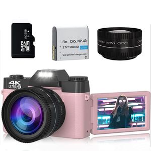 Digital Cameras 48MP Po For Pography 3" Flip Screen Selfile Camcorder 16X Zoom 4K Streaming Video Multicolor 230204
