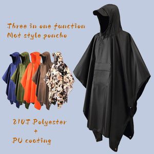 Rain Wear Outdoor Hooded Rain Poncho for Adult with Pocket Waterproof Lightweight Unisex Raincoat Jacket for Hiking Camping Emergency 230203