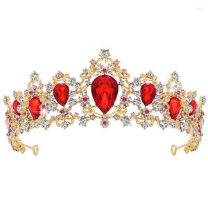 Juldekorationer kungliga kristall tiara bröllop krona prinsessor huvudstycken brudtillbehör