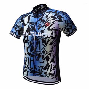 Kurtki wyścigowe Wzór Jersey Jersey 2023 Letnie krótkie rowerowe koszulki Ubranie rowerowe