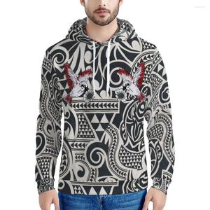 Herren-Kapuzenpullover Tonga, individuelles Muster, Verkauf eines polynesischen Druckpullovers, Passen Sie Ihr Design an. Standard-Übergroßer Pullover-Hoodie