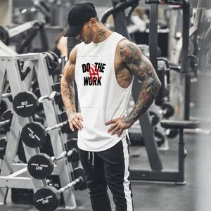 Erkek tank üstleri egzersiz kas örgü fitness yelek sporu fanila üst spor salonu stringer giyim vücut geliştirme singlets kolsuz gömlek