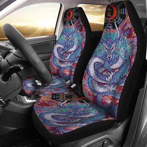 Car Seat Covers Dragon Chinese Pattern Cover Fits Most Cars 2pcs Universal Accessories Front