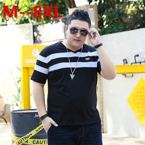 Erkekler Tişörtleri Plus Boyut 10xl 8xl 6xl 5xl 4xl Yaz T-Shirts Erkekler Vintage Resim Gevşek Uyum Kıvırcık Keim Moda V-Neck Büyük Büyük