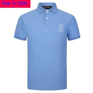 Men's Polos Cotton Mens T-Shirts High Quality Summer Short Sleeve Super Large Big Man Brand Polo Shirts Plus Size S-6XL7XL 8XL 9XL 10XL