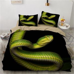 Bedding Sets Bed Linen Euro/Double/family Sets/2.0/Queen/King Bedspread For Home Duvet Cover Single Animal Snake Green