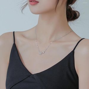 Choker Korean Elegant Hollow Star Pendant Adjustable Necklace Rings For Women Crystal Chain Clavicle Temperament Zircon