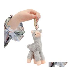 Portachiavi Cordini Carino Adorabile Alpaca Peluche Alpaca Giapponese Morbido Peluche Pecora Lama Bambole Animali Portachiavi Bambola 18 Cm Goccia Del Otkeh