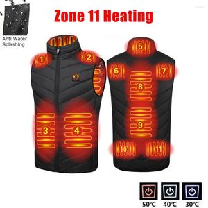 Giacche da caccia 11/13 Aree Gilet riscaldato Riscaldatore USB elettrico Giacca tattica Inverno Caldo Uomo Donna Termico Muliti-taglia 6XL