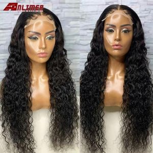 Water Wave Silk Base Wig 5x5 Scalp Top Lace Front Human Hair Wigs 180 Density Remy Brazilian T Part 13x6x1 Frontal