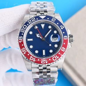 Pepsi Gmt Batman Mens Watch Batgirl Man смотрит на чистую фабрику Sprite 40 -мм наручные часы 3285 Движение 904L Устричное браслет Юбилей Керамика