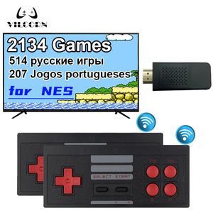 Game Controllers Joysticks VILCORN Wireless Portable Console Built in 2134 Classic s for Nes FC Dendy Retro Video Support Two Players 230204