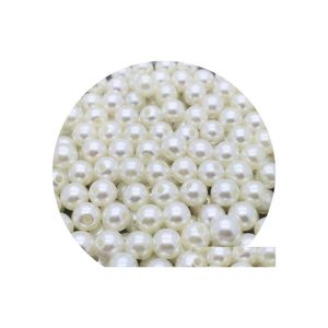 Acrylic Plastic Lucite 38Mm Round Abs Plastic Shape Imitation Pearls White Beads Handmade Diy Bracelet Jewelry Accessories Making Ot0Da