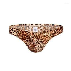 Underpants lingerie sexy masculino cueca massh leopard reside respirável para homens de moda gays calcinha de maricas