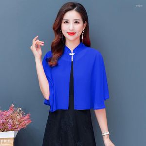 Women's Blouses Large Size Summer Cloakcasual Small Cardigan Thin Women Top Jacket Korean Party Street Blouse Sunproof Office Bolero Lady