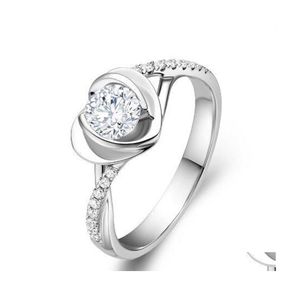 С боковыми камнями изысканная полая любовь женское кольцо открытое бутик -бутик для бриллиантовой вечеринки свадебная гифка yzedibleshop delive dhpk1