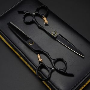 Hair Scissors professional JP 440c steel 6 Bearing tiger hair scissors haircut thinning barber makas cutting shears hairdressing 230204