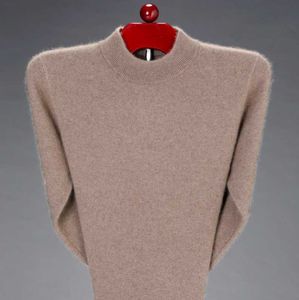Men's Sweaters Woolen Sweater Solid Color Pullover Bottomed Warm And Thickened In Autumn WinterMen's