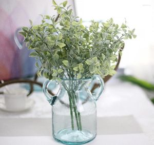 Dekorative Blumen, 10 Stück, künstliche Eukalyptusgras-Blume aus Kunststoff, Seide, für Hochzeit, Party, Zuhause, Büro, Veranstaltungsort, Dekoration, Blumenstrauß, DIY