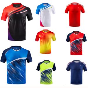 Outdoor T -Shirts Quickdry Badminton Sports T -Shirts Tischtennis Shirts Männer Frauen Tennis Kleidung Laufen Hemd Kurzarm Volleyball Trikots 230204