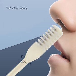 Clippers Trimmers 360 Degree Rotating Double Head Nose Hair Trimmer Nose Hair Removal Trimming Washable Portable Nose Ear Hair Trimmer Tools 230203