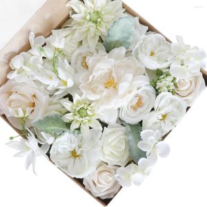 Decorative Flowers Simulation Flower Box Decoration Birthday Party Teacher's Day Gift Wedding Bride Bouquet Holiday Supplies