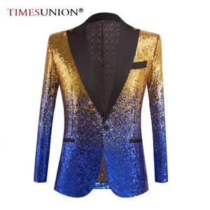 Erkekler Suits Blazers Erkekler Şal Lapel Blazer Tasarımları Plus Sequins Suit Ceket DJ kulüp sahne şarkıcısı Giyim Gece Kulübü Blazer Düğün Kıyafet Ceket 230203