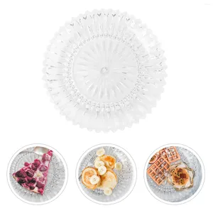 Tigelas 1pc Creative acrílico seco Placa de frutas Bandeja transparente de cristal (30 cm)