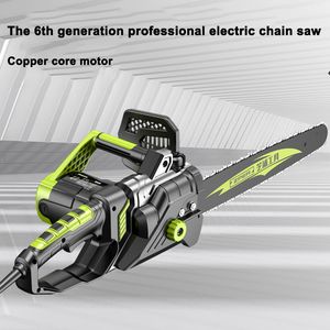 220V 16 Inches Electric Chain Saw Woodworking Pruning ChainSaw One-Handed Garden Logging Power Tool