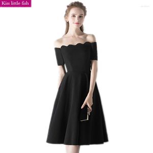 Partykleider elegante schwarze kurze Cocktail Vestidos de Coctel Elegantes