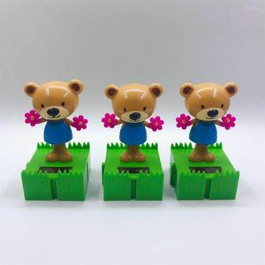 Interior Decorations Car Styling Solar Powered Dancing Swinging Animated Dancer Toy Windowsill Decoration Cute Bear Auto