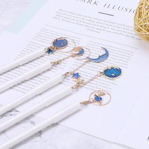 Blue Starry Sky Star Moon Pendant Gel Pen Kawaii School Office Stationery Supply