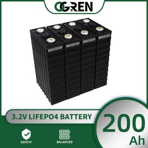 LifePO4 Battery Cell 200Ah 3.2V 1/4/8/16/32pcs ciclo profundo 12V 24V 48V para EV RV Boats Golf Cart Sistema de armazenamento solar de carrinho de golfe