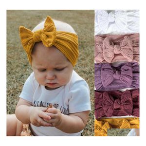 Opaski na głowę super miękkie Jacquard Nylon Childrens Headwear Babys Bowknot nie szkodzi skórze Hair Band Girl