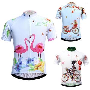 Racing Jackets 2023 Cycling Jersey Women MTB Bike Pro Team Breathable Short Sleeve Quick-dry Polyester