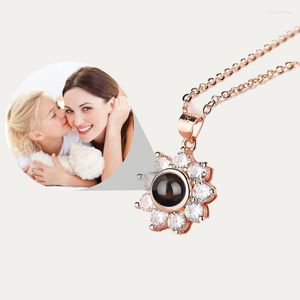 Chains Snowflake Custom Projection Necklace For Women Fashion Zircon Pendant 2023 In Luxury Romantic Wedding Jewelry Lover Gifts