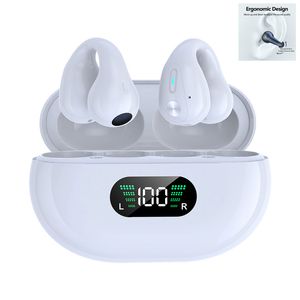 TWS MINI Wireless Earphone Clip-On Bone Connuction Bluetooth Headphones Touch Digital Display Sports Sports Earhook سماعات الرأس إلغاء لعبة Earbuds Q80 BH12