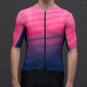 Tävlingssatser Bike Dress Suit Pink Summer Short Sleeve Cycling Jersey Race Fit Klädcykel Toppar bär högkvalitativ Ciclismo Maillot Set Mtb