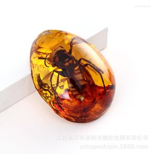 Pendant Necklaces Natural Insect Drops Amber Beeswax Pendants Specimens Butterfly Loose Fragrance Thick Rough Stone Collection