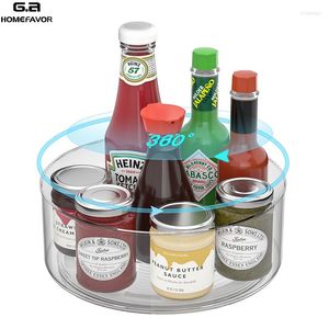 Storage Boxes 2/1 Pcs Turntable Box Food Container Bottle Jar Stuff Plastic Pantry Organizer Bins