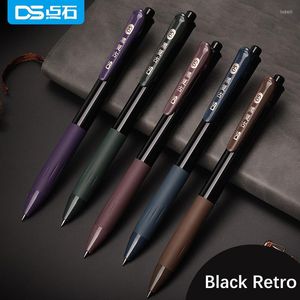 Black Vintage Gel Pen Quick Dry Ink 0,5 мм ретро окрашен для написания журнала.
