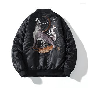 Erkek Ceketleri Nakış Erkekler Warwolf Retro Bombacı Ceket Bahar Sonbahar 2023 Trend Uzun Kollu Marka Sokak Giyim Erkek Losse Outerwear Jacke