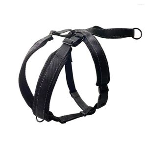 Collari per cani Imbracatura No Pull Gilet imbottito morbido regolabile Nylon riflettente per animali domestici con impugnatura di facile controllo per cani di taglia media e grande