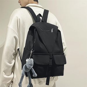 Mochila de mochila estilo escolar de estilo preppy 2023 simples marca de moda de estudante universitária Bolsa de viagem masculina