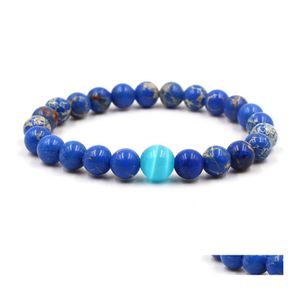 Charm Bracelets Natural Stones Beads Bracelet Emperor Opal Bead Vipjewel Drop Delivery Jewelry Dhg9U