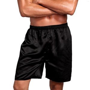 Men's Sleepwear Men Home casual Casual Apresenta de noite de seda cetim shorts Pijama calças Sleep Sleep Bottoms confortável boxershorts de roupas íntimas