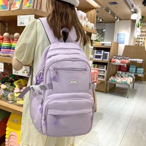 Zaino Unisex Impermeabile Spalla Sport all'aria aperta Casual Tinta unita Escursionismo Borsa da scuola Laptop Zaino da viaggio di grande capacità