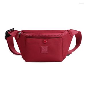 Midjepåsar 2023 Kvinnor Vattentät nylon Ladies Fashion Bum Bag Travel Crossbody Chest Packs Hip Portable Bolsas