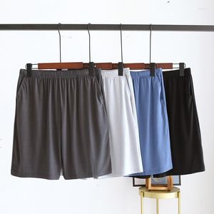 Women's Sleepwear Men's Cool And Breathable Sleep Bottoms Elastic Waist Knee Length Pajama Pants Modal Shorts With Pocket Loose Lounge