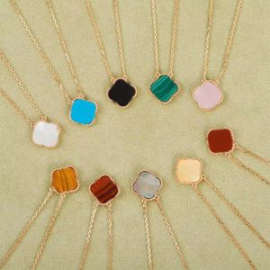 Classic Necklace designer Fashion Elegant Clover gold Necklaces Gift for Woman Jewelry Pendant Highly Quality 18 Color Box need extra cost mens necklace